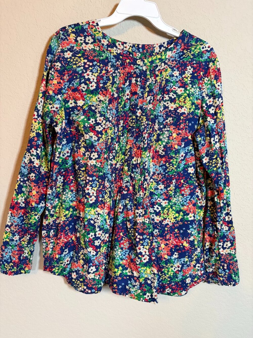 Share Talbots Floral Blouse Women Colorful Popover Long Sleeve Spring Lightweigh